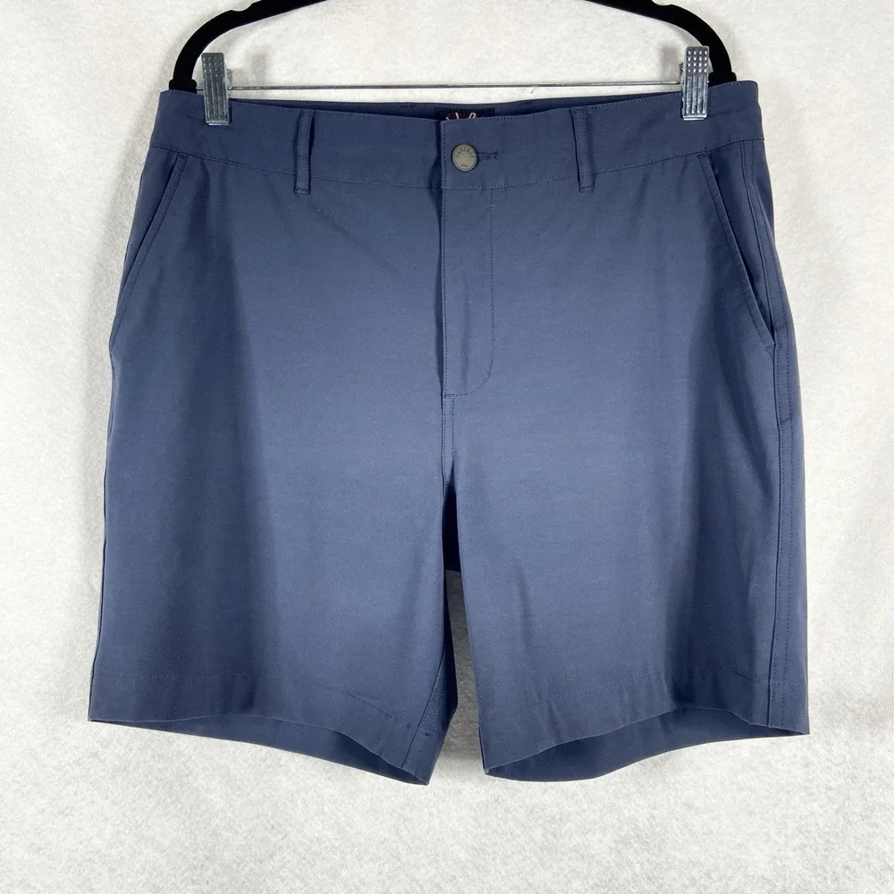 Faherty Men's All Day Shorts Size 34 Blue Flat Front Casual Athleisure